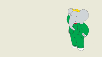 Gif animé Babar pensif